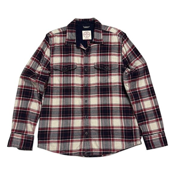 FAT FACE Plaid Lined Winter Fall Button Long Sleeve Shacket Jacket Mens Medium - Picture 1 of 6